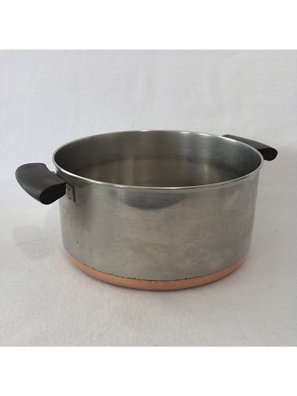 Revere Ware 1801 4 1/2 Qt Stainless Steel Stock Pot Double Ring Stamp Vintage